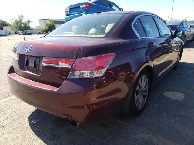 1HGCP2F82CA171530 - 2012 HONDA ACCORD EXL BURGUNDY photo 4