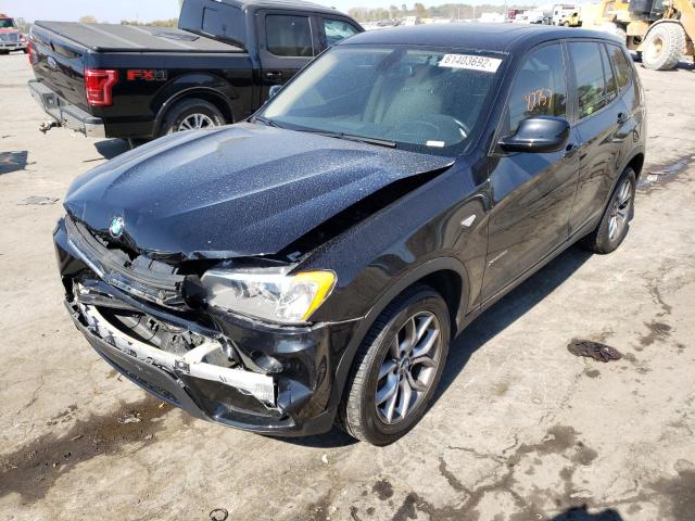 5UXWX7C50BL730254 - 2011 BMW X3 XDRIVE3 BLACK photo 2