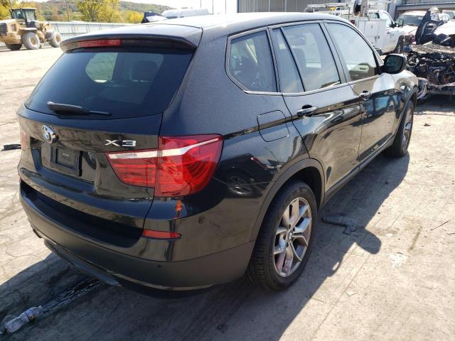 5UXWX7C50BL730254 - 2011 BMW X3 XDRIVE3 BLACK photo 4