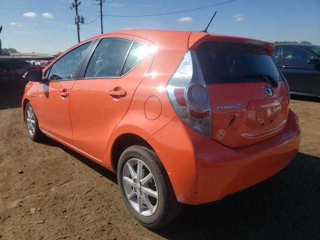 JTDKDTB38E1071051 - 2014 TOYOTA PRIUS C ORANGE photo 3