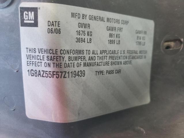 1G8AJ55F17Z121406 - 2007 SATURN ION LEVEL TAN photo 10