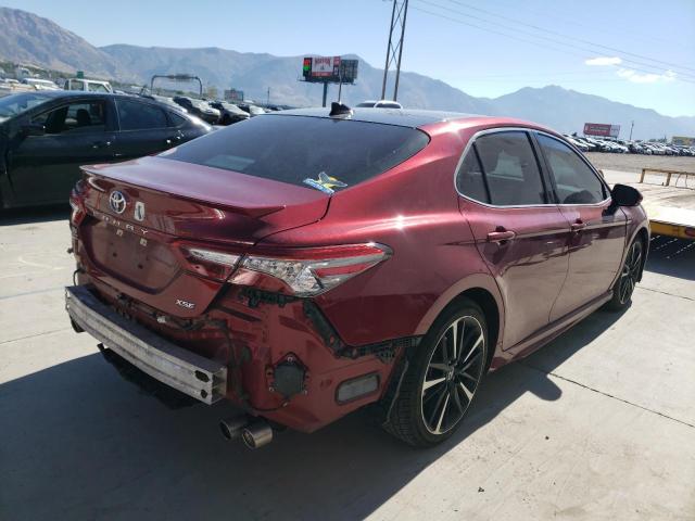 4T1BZ1HK6JU500874 - 2018 TOYOTA CAMRY XSE MAROON photo 4