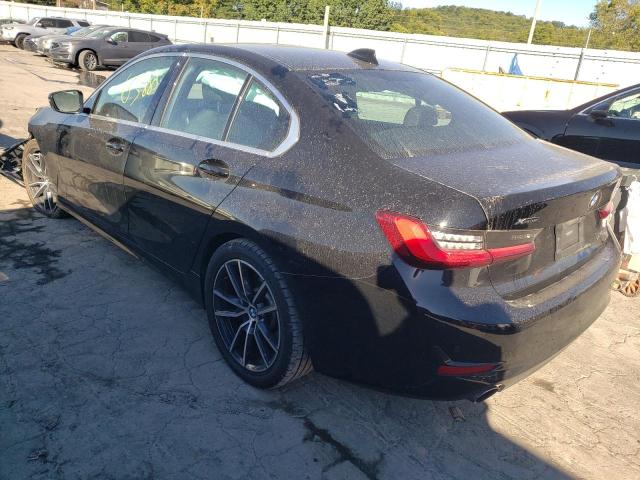 3MW5R7J01L8B21095 - 2020 BMW 330XI BLACK photo 3