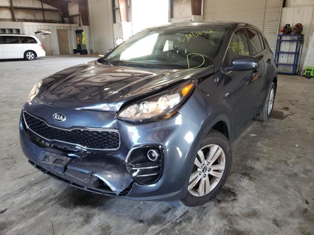 KNDPMCAC5J7378658 - 2018 KIA SPORTAGE L BLUE photo 2