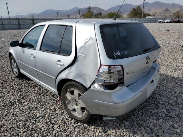 9BWGK61J624066895 - 2002 VOLKSWAGEN GOLF GLS SILVER photo 3