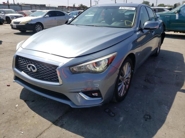 JN1EV7AP0JM365318 - 2018 INFINITI Q50 LUXE SILVER photo 2