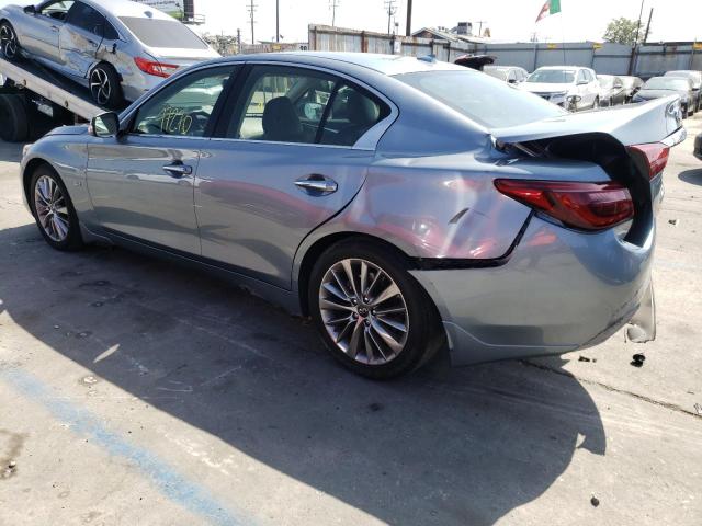 JN1EV7AP0JM365318 - 2018 INFINITI Q50 LUXE SILVER photo 3