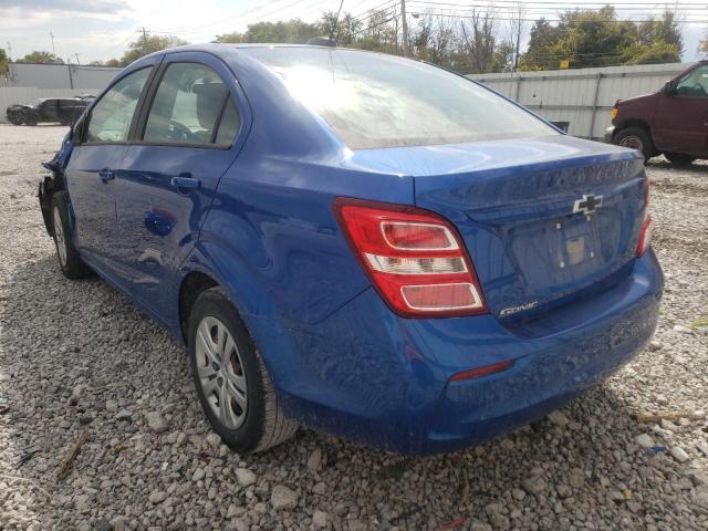 1G1JB5SH9J4113656 - 2018 CHEVROLET SONIC LS BLUE photo 3