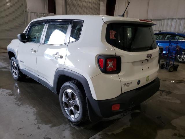 ZACCJBAT2GPD05986 - 2016 JEEP RENEGADE S WHITE photo 3
