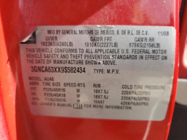 3GNCA63XX9S582434 - 2009 CHEVROLET HHR SS 红色 照片 10