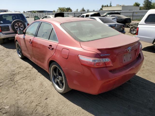 4T1BE46K47U051476 - 2007 TOYOTA CAMRY CE RED photo 3