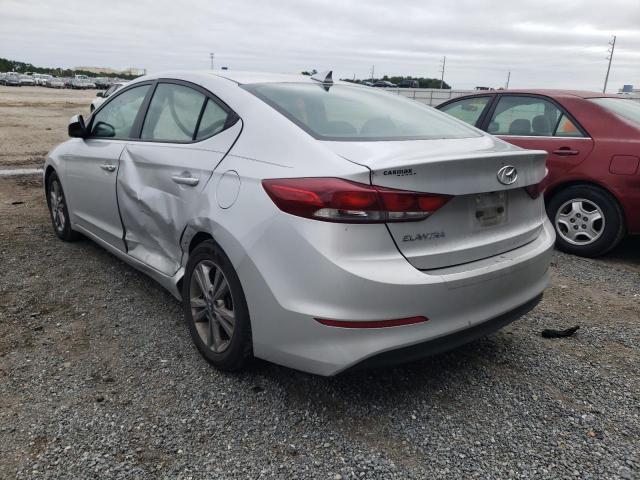 KMHD84LF1JU611582 - 2018 HYUNDAI ELANTRA SILVER photo 3