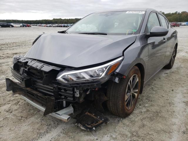 3N1AB8CV1NY252456 - 2022 NISSAN SENTRA SV GRAY photo 2