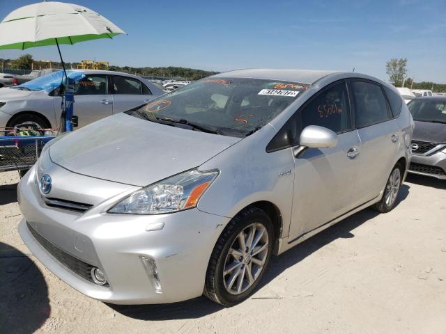 JTDZN3EU2EJ002663 - 2014 TOYOTA PRIUS V SILVER photo 2