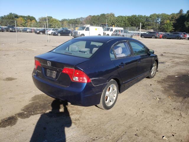 1HGFA16538L038964 - 2008 HONDA CIVIC BLUE photo 4