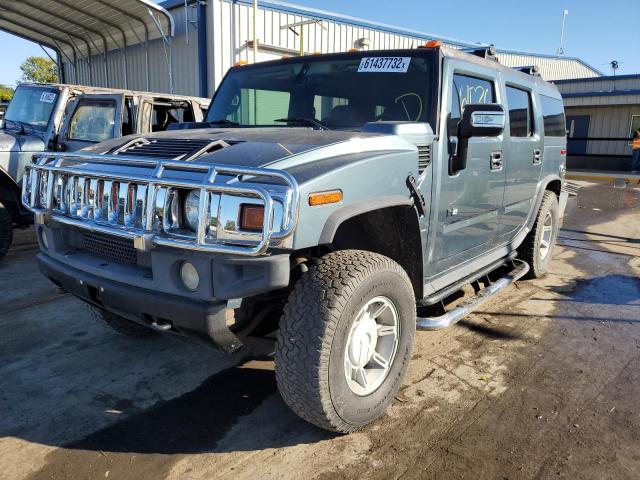 5GRGN23UX5H105923 - 2005 HUMMER H2 BLUE photo 9