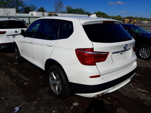 5UXWX5C58BL701623 - 2011 BMW X3 XDRIVE2 WHITE photo 3