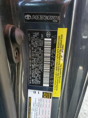 JTKDE3B72A0309218 - 2010 TOYOTA SCION TC ნაცრისფერი ფოტო 10