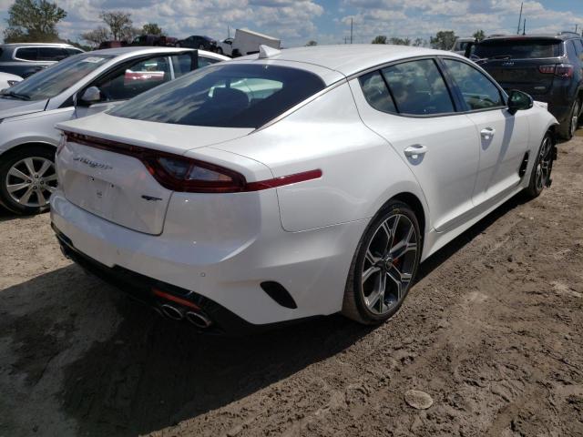 KNAE35LC3L6077895 - 2020 KIA STINGER GT WHITE photo 4