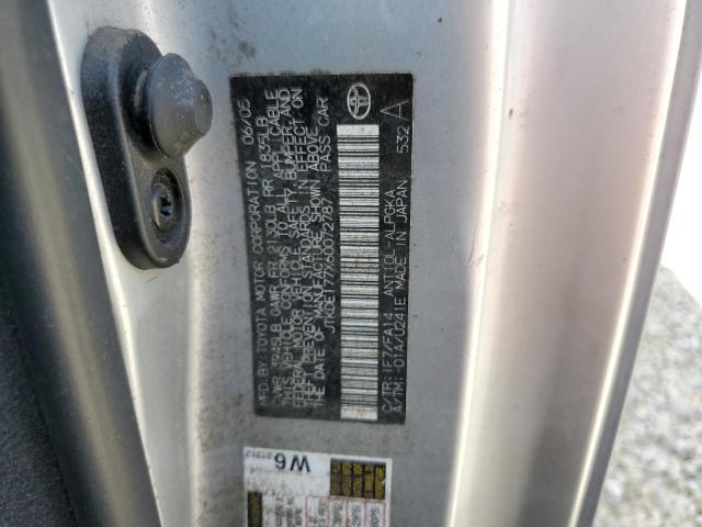 JTKDE177X60072787 - 2006 TOYOTA SCION TC ვერცხლისფერი ფოტო 10