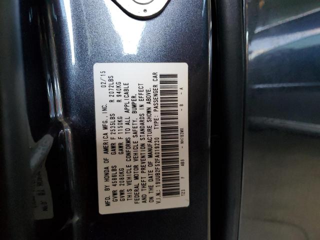 19UUB2F52FA019230 - 2015 ACURA TLX TECH GRAY photo 10