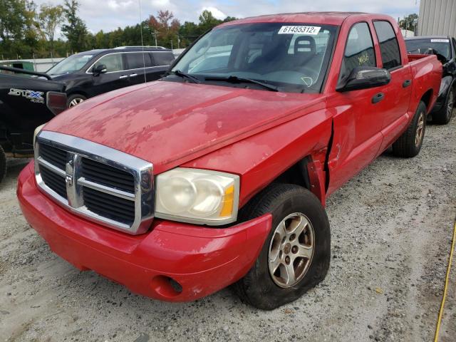 1D7HE48K66S694830 - 2006 DODGE DAKOTA QUA RED photo 2