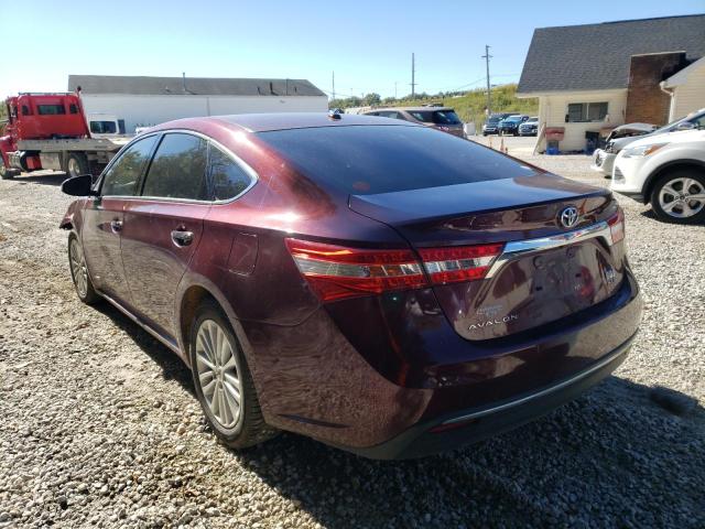 4T1BD1EB8DU012064 - 2013 TOYOTA AVALON HYB BURGUNDY photo 3