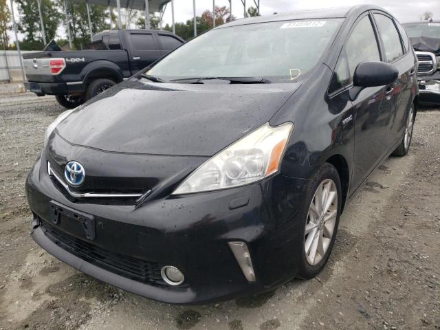 JTDZN3EU0E3334346 - 2014 TOYOTA PRIUS V BLACK photo 2