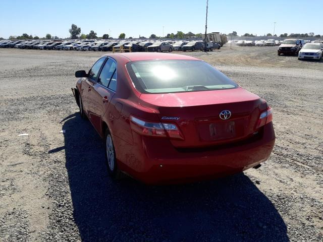 4T1BE46K18U254391 - 2008 TOYOTA CAMRY CE RED photo 3