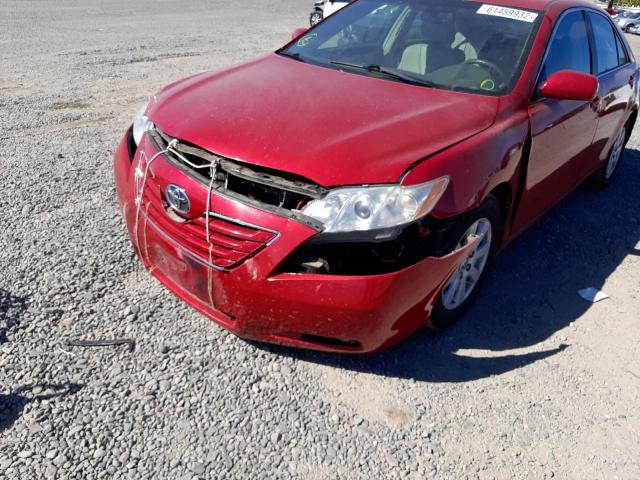 4T1BE46K18U254391 - 2008 TOYOTA CAMRY CE RED photo 9