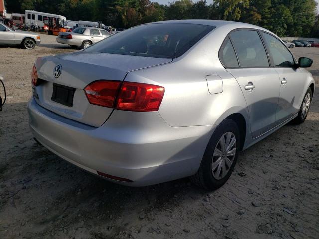 3VW2K7AJ5EM251696 - 2014 VOLKSWAGEN JETTA BASE 银色 照片 4