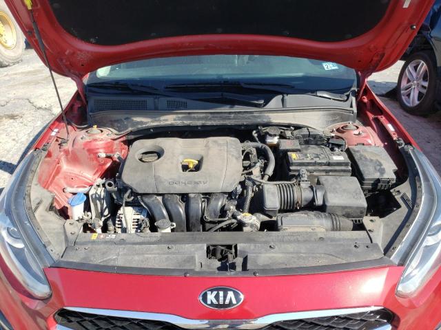 3KPF34AD7KE011940 - 2019 KIA FORTE GT L RED photo 7