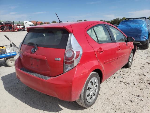 JTDKDTB34D1053595 - 2013 TOYOTA PRIUS C RED photo 4