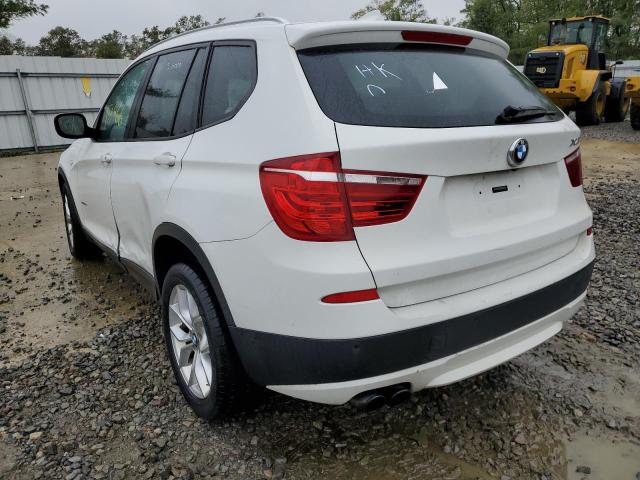 5UXWX9C50D0D00596 - 2013 BMW X3 XDRIVE2 WHITE photo 3