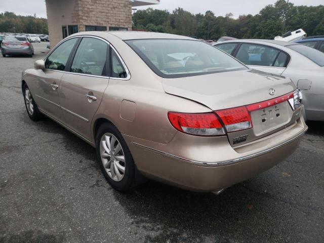 KMHFC46F17A175460 - 2007 HYUNDAI AZERA SE GOLD photo 3