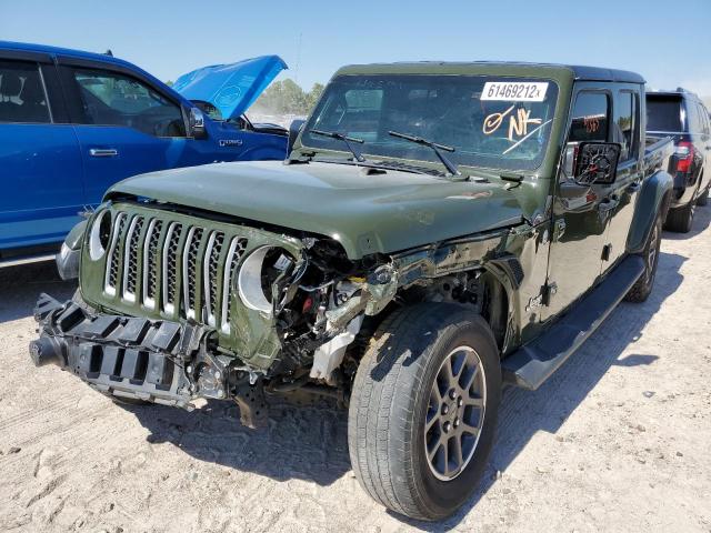 1C6HJTFGXML567320 - 2021 JEEP GLADIATOR GREEN photo 2