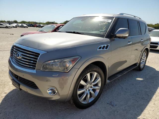 JN8AZ2NE3E9063580 - 2014 INFINITI QX80 SILVER photo 2