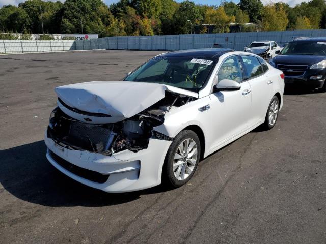 5XXGU4L33GG085070 - 2016 KIA OPTIMA EX WHITE photo 2