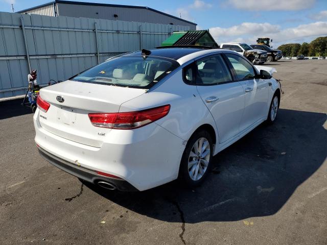 5XXGU4L33GG085070 - 2016 KIA OPTIMA EX WHITE photo 4