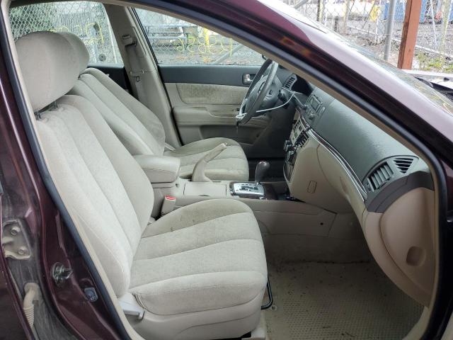 5NPEU46F56H048229 - 2006 HYUNDAI SONATA GLS BURGUNDY photo 5