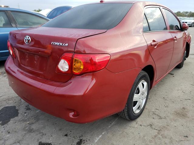 1NXBU4EE0AZ276256 - 2010 TOYOTA COROLLA AU RED photo 4