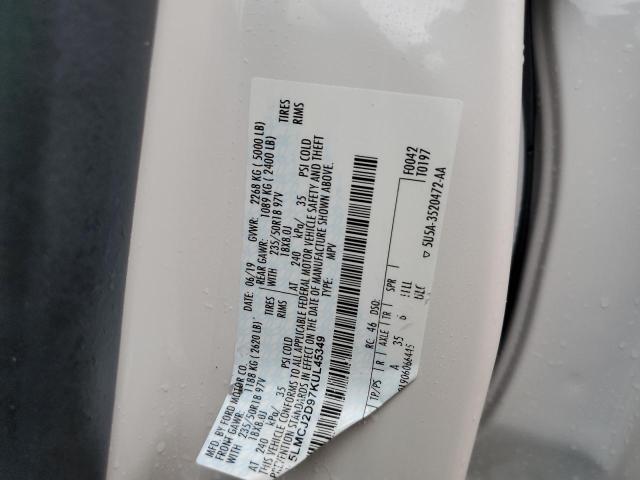 5LMCJ2D97KUL45349 - 2019 LINCOLN MKC SELECT თეთრი ფოტო 10