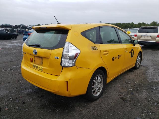 JTDZN3EU2GJ044799 - 2016 TOYOTA PRIUS V YELLOW photo 4