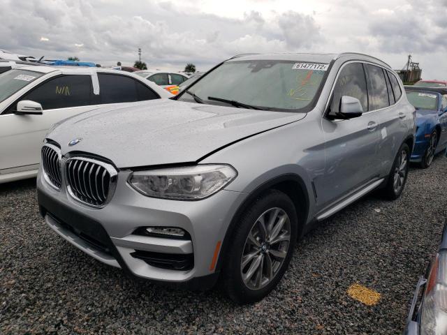 5UXTR9C57KLE17732 - 2019 BMW X3 XDRIVE3 SILVER photo 2