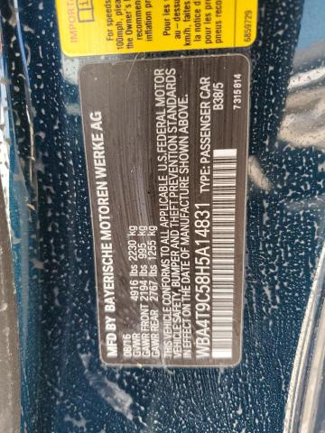 WBA4T9C58H5A14831 - 2017 BMW 440I BLUE photo 10