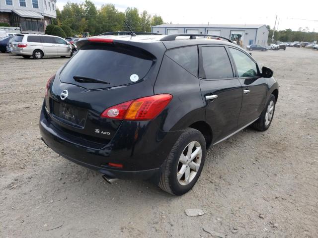 JN8AZ18W19W155969 - 2009 NISSAN MURANO BLACK photo 4