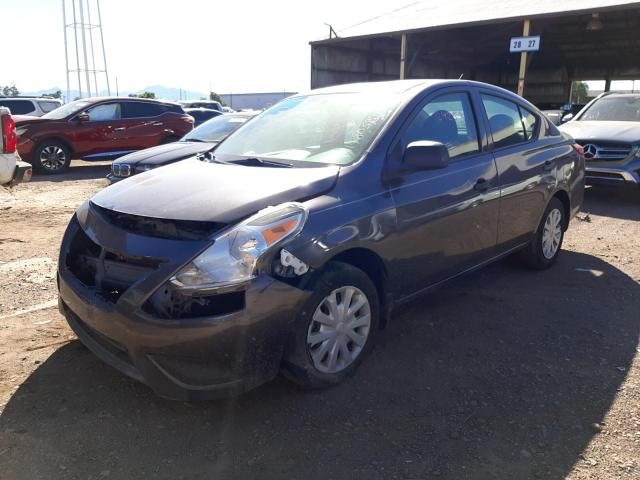 3N1CN7AP2FL817004 - 2015 NISSAN VERSA S GRAY photo 2