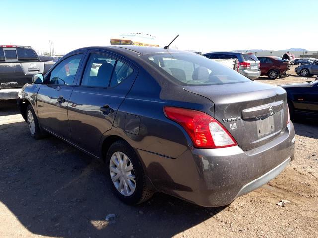 3N1CN7AP2FL817004 - 2015 NISSAN VERSA S GRAY photo 3