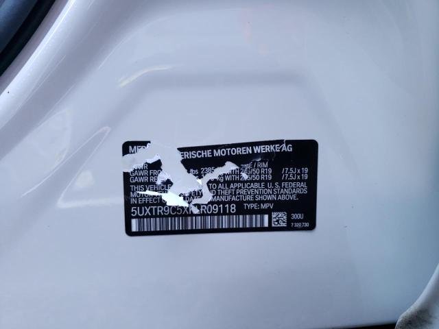 5UXTR9C5XKLR09118 - 2019 BMW X3 XDRIVE3 SILVER photo 10