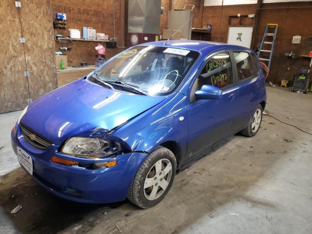 KL1TD66657B747891 - 2007 CHEVROLET AVEO BASE BLUE photo 2